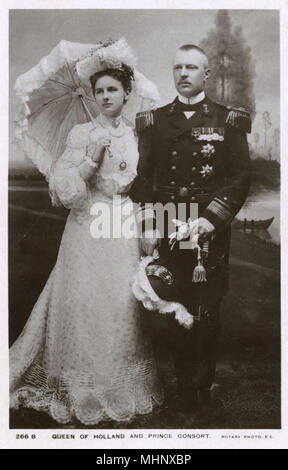 Königin Wilhelmina von Holland und Prinz Gemahlin Stockfoto