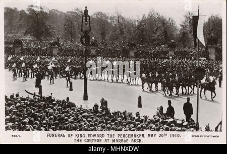 Bestattungszug von König Edward VII., London Stockfoto