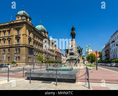 Schlacht von Grunwald Denkmal in Krakau - Polen Stockfoto