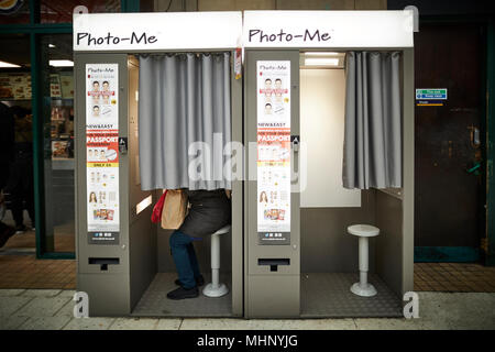 Glasgow in Schottland, Photo Booth Glasgow Central Stockfoto