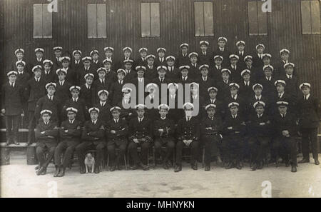 Gruppenfoto, Royal Naval Air Service Officers, WW1 Stockfoto