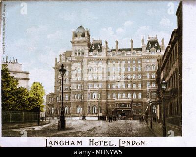 Langham Hotel, Portland Place, London W1 Stockfoto