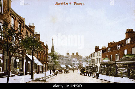 Blick hinunter Tranquil Vale, Blackheath Village, South-East London. Datum: ca. 1900 s Stockfoto