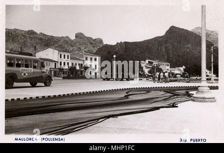 Straßenszene in Pollensa, Mallorca, Spanien Stockfoto