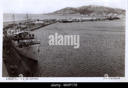 Dampfer in Ceuta, spanische Stadt in Marokko, Nordafrika Stockfoto