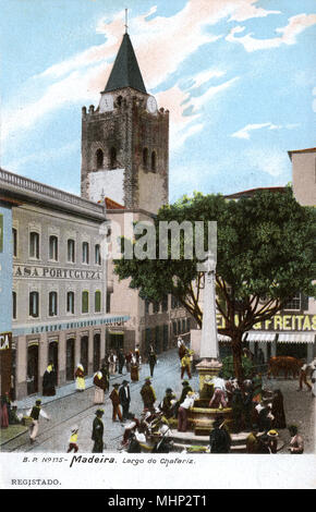 Largo do Chafariz und Kathedrale, Funchal, Madeira Stockfoto