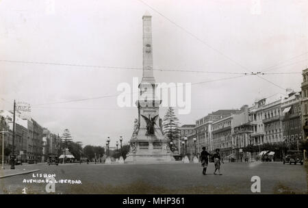 Denkmal in der Avenida da Liberdade, Lissabon, Portugal Stockfoto