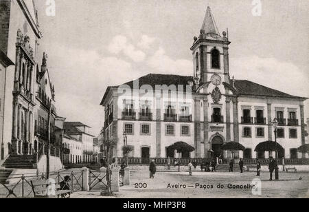 Rathaus, Aveiro, Zentralportugal Stockfoto