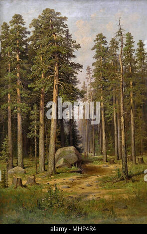 Shishkin Ivan - Landschaft im Wald Stockfoto