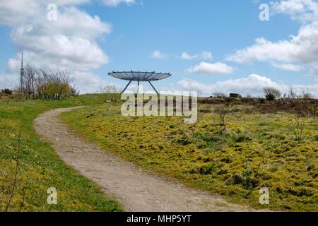 Weg zu rossendale's Panoptikum, "Halo", ist ein 18 m Durchmesser Gitterstruktur Stockfoto