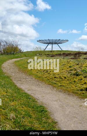 Weg zu rossendale's Panoptikum, "Halo", ist ein 18 m Durchmesser Gitterstruktur Stockfoto