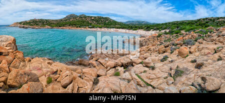 CALA CIPOLLA Sardinien Crystal Water Beach Stockfoto