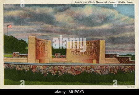 Lewis and Clark Memorial, Council Bluffs, Iowa, USA Stockfoto