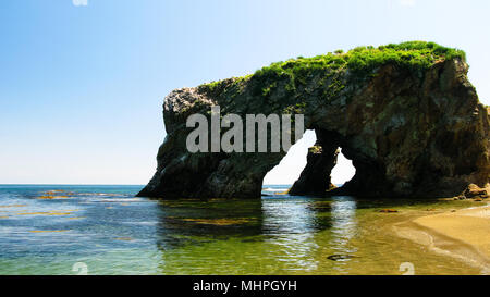 Kap Velikan Riese, stone fox Natur Skulptur, Sachalin Russland Stockfoto