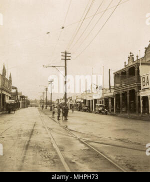 Straße in Boulder City, Darwin, Australien. Datum: ca. 1930 s Stockfoto