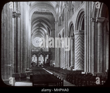 Blick auf das Schiff, die Durham Kathedrale, Durham Stockfoto