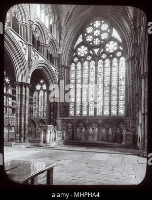 Ostfenster, Kathedrale von Lincoln, Lincolnshire Stockfoto