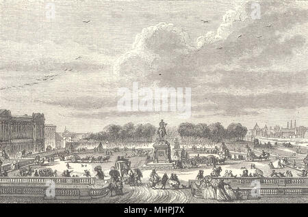 18 C FRANKREICH. Paris. De la Concorde (Louis XV) (1763) 1876 alte drucken Ort Stockfoto