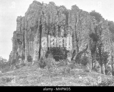 CORRÈZE. Bort Les Orgues de 1904 alte antike vintage Bild drucken Stockfoto