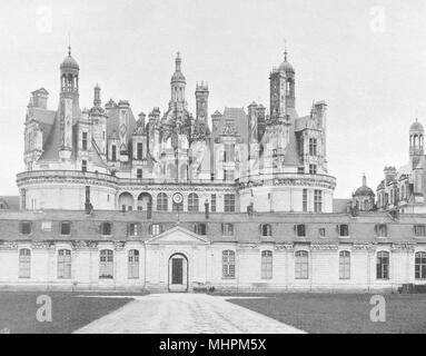 LOIR-ET-CHER. Château de Chambord, Côte du Pare 1903 alte antike Bild drucken Stockfoto