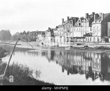 ILLE-ET-VILAINE. Le Quai de la Vilaine Redon, à 1902 alte antike Bild drucken Stockfoto