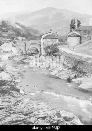 LOZÈRE. Villefort et les Monts Lozère 1903 alte antike vintage Bild drucken Stockfoto