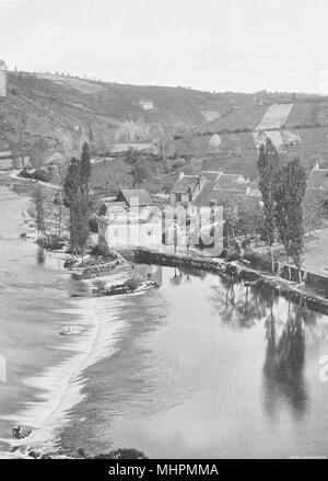 INDRE. Bords de la Creuse - Moulin de Gargilesse 1905 alte antike Bild drucken Stockfoto