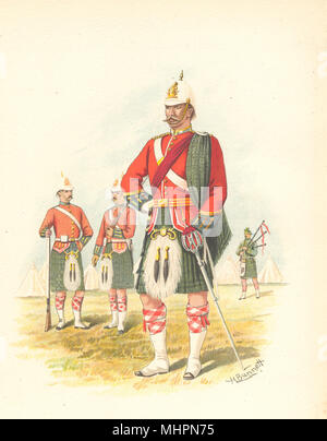 Kanadische Miliz Uniformen. Die 5 Royal Scots von Kanada (Montreal) 1890 Drucken Stockfoto