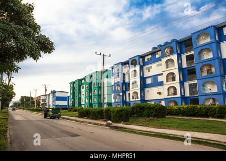 Cienfuegos, Kuba - Dezember 7, 2017: Periphere Bezirk der kubanischen Stadt Cienfuegos Stockfoto