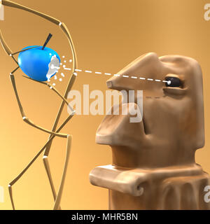 Statue büste Blick Ausdruck 3 d-symbol Cartoon Stockfoto