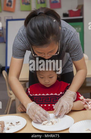 Vorschule auf der Lower East Side, Manhattan, New York City. Stockfoto