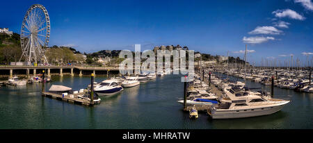 De - Devon: Torquay Marina und Englischen Riviera Rad mit der Stadt im Hintergrund (HDR-Bild) Stockfoto