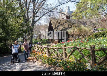 Schwedische Cottage Marionettentheater im Central Park, New York, USA Stockfoto