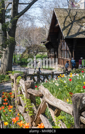 Schwedische Cottage Marionettentheater im Central Park, New York, USA Stockfoto