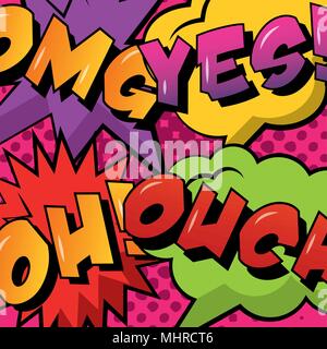 Comic Pop Art Sprechblase Stock Vektor