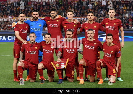 Rom, Italien. 2. Mai 2018. Formazione Roma Team Line ups Roma 02-05-2018 Stadio Olimpico Fußball Calcio UEFA Champions League 2017/2018 als Roma - Liverpool Semifinali di Ritorno, Halbfinale 2 bein Foto Andrea Staccioli/Insidefoto Credit: insidefoto Srl/Alamy leben Nachrichten Stockfoto