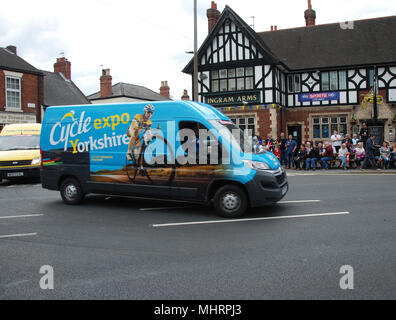 Doncaster, UK, 3. Mai, 2018. Teil der Karawane durch Hatfield. Hannah Hallen/Alamy leben Nachrichten Stockfoto