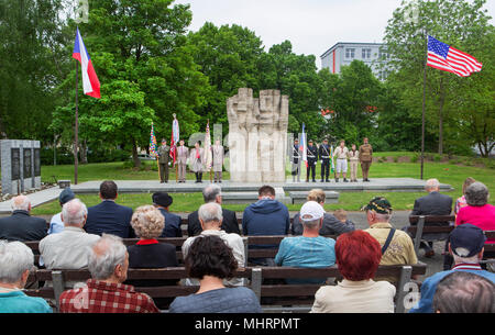 Pilsen, Tschechische Republik. 03 Mai, 2018. Die Befreiung Festival, dem Fest der Befreiung von Plzen (Pilsen) durch die US-Army in 1945 und ist der größte traditionelle Feier des Sieges in der Tschechischen Republik wurde in Pilsen, Tschechische Republik, 3. Mai 2018. Credit: Miroslav Chaloupka/CTK Photo/Alamy leben Nachrichten Stockfoto