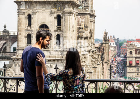 Mexiko-Stadt, Mexikanisch, Hispanic, Centro Historico, historisches Zentrum, El Balcon del Zocalo, Restaurant Restaurants Essen Essen Café Cafés, Bar Lounge Pub Stockfoto