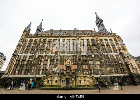 Alte Rathaus oder Rathaus in Aachen, Nordrhein-Westfalen, Deutschland Stockfoto