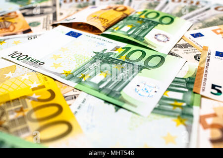 Euro vs US-Dollar als Hintergrund Stockfoto