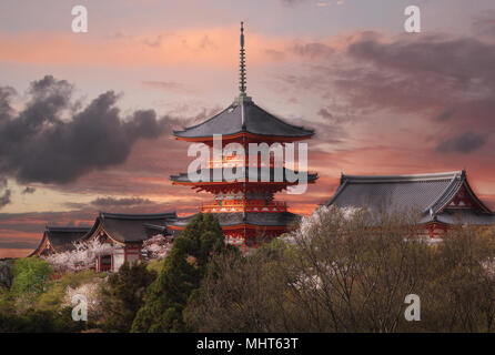 Abend in Kyoto. Stockfoto