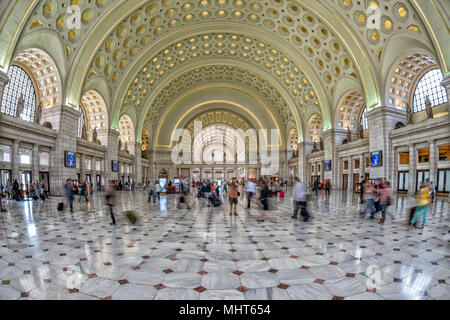 WASHINGTON, USA - 27. APRIL 2017 - Washington Union Station. Bahnhof erneuert ist einer der am meisten Verkehr Bahnhof in Maryland Stockfoto