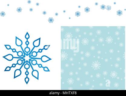 Blue snowflake Pattern Stock Vektor