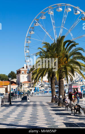 CASCAIS, Portugal - Januar 19, 2018: Seaside Stadtbild von Cascais city im Sommer Tag. Gemeinde Cascais, Portugal. Stockfoto