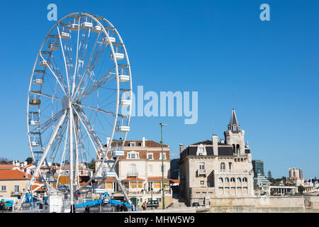 CASCAIS, Portugal - Januar 19, 2018: Seaside Stadtbild von Cascais city im Sommer Tag. Gemeinde Cascais, Portugal. Stockfoto