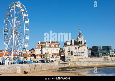 CASCAIS, Portugal - Januar 19, 2018: Seaside Stadtbild von Cascais city im Sommer Tag. Gemeinde Cascais, Portugal. Stockfoto