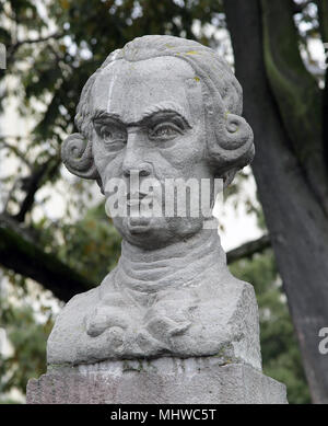 Statue von Antonio de Ulloa in Parque Alameda Quito Ecuador Stockfoto