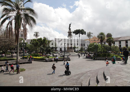 Plaza Grande Quito Ecuador Stockfoto