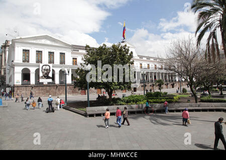 Presidential Palace an der Plaza Grande Quito Ecuador Stockfoto